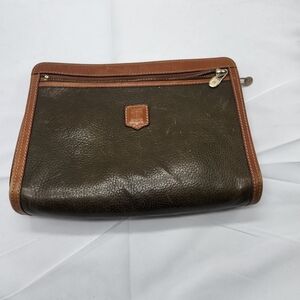 CELINE Clutch Wristlet Leather PVC